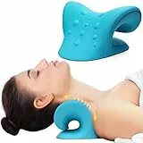 Cozyhealth Nacken-und Schulter-Relaxer, Nackendehner zur Linderung von Nackenschmerzen, Nackenstrecker Chiropraktikkissen zur Kissen für die Halswirbelsäule Entspannungskissen Nacken (blau)