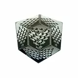 Rechteckiger Briefbeschwerer in quadratischem Design aus Glas, ESCHER – Air and Water, 6 x 6 cm