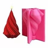 VidFair Kerzenform Zum Gießen Silikon 3D Geometrischer Kegel Harz Weihnachten Kerzen Formen Fondant Silikonformen Kerzengießform für Handwerk Ornamente Duftkerze Handgemachte Seife Silikonharz-Form(M)