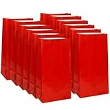 Rote Papiertüten (Packung mit 12)