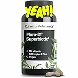natural elements Flora 21® Superbiotic – 60 Kapseln – 4,5 Mrd. KBE Sporenbildende Bakterienstämme & Postbiotika – mit Vitamin-B Komplex und Zink – vegan, ohne unnötige Zusätze, laborgeprüfte Qualität