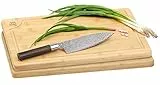 Rosenstein & Söhne Brotschneidebretter: 2er-Set XL-Bambus-Schneidebretter mit Saftrille, 45 x 30 cm (Schneidebretter Bambus groß, Brotzeitbrett)