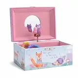 Jewelkeeper Spieluhr Schmuckkästchen - Musikalische Schmuckschatulle für Mädchen mit Sich drehenden Eulen, Walddesign - Morgen kommt der Weihnachtsmann Melodie
