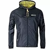 Geographical Norway Herren Regen Jacke Outdoor FVSB Windbreaker Sport Übergangs, Farbe:Schwarz, Größe:XL