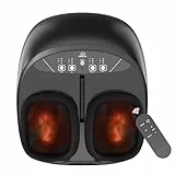 Snailax Fußmassagegerät mit Wärme, Shiatsu-Fussmassagegerät elektrisch mit Kneten Kompression Vibration Rollen, Massage für Fuß, Fußwärmer mit Fernbedienung, Geschenke für Frauen/Männer