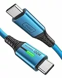 INIU USB C Kabel, Ladekabel USB C [2m BLUE] Typ C Schnellladekabel Nylon USB A auf USB-C Handy Datenkabel für iPhone 16 15 Samsung S22 S21 Note 10 Google Pixel 7 iPad Pro Huawei Xiaomi usw.