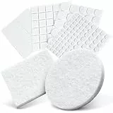 Filzgleiter selbstklebend Weiß 151 Stück (4mm) I Filzgleiter für Stühle I Möbelgleiter Filz selbstklebend I Möbelgleiter aus hochwertigem Nadelfilz I Stuhlgleiter I Klebefilz für Möbelfüße