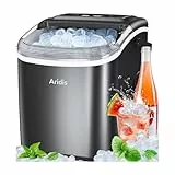 Eiswürfelmaschine Kleine 9 Eiswürfel in 6 Min,12kg/Tag - Selbstreinigende Eiswürfelmaschine, 2 Eiswürfel Größen,mit Eisschaufel, Eiswürfelbereiter Ice cube maker Ideal für Küche