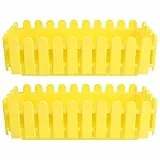 BESPORTBLE 2er-Box Blumentopf Zaun Rechteckiger Blumenkasten, Kunststoff Zaunblumentopf Blumentopf Pflanzkästen Blumenkasten für Balkon Und InnenräUme, 32 X 10,5 X 15 cm