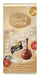 Lindt Schokolade LINDOR Mischung | 137 g Beutel | ca. 10 Kugeln mit zartschmelzender Füllung in den Sorten Milch, dunkel 60%, weiß, Haselnuss | Pralinen-Geschenk| Geschenk