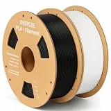 DEEPLEE PLA+ Filament 1.75mm, PLA Plus 3D Drucker Filament, Maßgenauigkeit +/- 0,02 mm, Filament 3D-Druckmaterialien, Schwarz 1kg Weiß 1kg