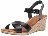 Amazon Essentials Damen Espadrille-Sandale mit Keilabsatz, Schwarz, 41 EU