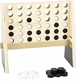 small foot Vier in einer Reihe 'Gold Edition' aus Holz, moderner Spielklassiker für Kinder, ab 5 Jahren, 12219
