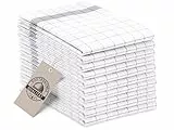 ZOLLNER 10er Set Geschirrtücher Baumwolle in 50x70 cm - super saugstarke und langlebige Küchentücher - waschbar bis 95°C – in grau weiß kariert - Gastronomiequalität - Oeko Tex® Zertifiziert