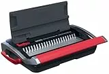 GBC CombBind CB15 Manuelles Bindegerät - Bindet 165 A5/A4 Blätter, kompaktes und leichtes Design, stanzt 15 Blätter, Schwarz/Silber, 4410061