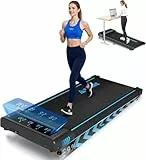 FOUSAE Walking Pad Laufband für Zuhause, 4-IN 1 Laufband Schreibtisch mit 9% Steigung, 2.5HP Walking Machine mit LED-Anzeige,Fernbedienung, 12 HIIT, Bis 150kg Belastbar, Keine Montage Erforderlich