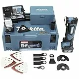 Makita TM30DSMJX5 Akku-Multifunktionswerkzeug 12 V max. / 4,0 Ah, 2 Akkus, Ladegerät, MAKPAC + 41tlg. Zubehör-Set Türkis;schwarz inkl. Sortiment Einsatzwerkzeuge