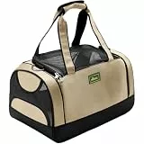HUNTER Portland Tragetasche für kleine Hunde und Katzen, 40 x 25 x 25 cm, beige/schwarz