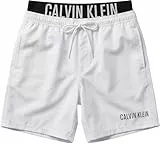 Calvin Klein Men 12.7 cm Boxer Intense Power Lv00N61015 Badehose, Weiß (Classic White), L