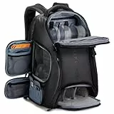 K&F CONCEPT Kamerarucksack wasserdicht Fotorucksack für Canon Nikon Sony Spiegelreflexkameras, Drohne, Objektiv, Laptop, Stativ und Zubehör (2-Schwarz, 25L)