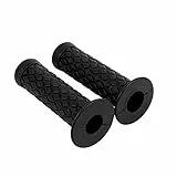 Motorrad Hand Griffe, Fydun 22mm Anti-Rutsch Universal Vintage Soft Rubber Lenker 2Pcs Thruster Grip Für Motorrad Dirt Bike(Schwarz)