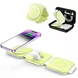 ZUMSEY 3 in 1 Faltbare kabellose Reiseladestation, Apple Ladestation Für Apple Watch und iPhone iPods, Wireless Charger für iPhone 16 15 14 13 12 Pro Max Plus/iWatch 10/9/Ultra/8/7/6/SE/5/4/3/AirPods