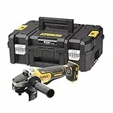 DEWALT 18V XR Akku-Winkelschleifer 125mm mit Paddel-Schalter (bürstenloser Motor, elektrische Bremse & Kupplung, Schnellspannfutter, inkl. TSTAK-Box II, Lieferung ohne Akku & Ladegerät), DCG406NT-XJ