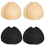 SKENGWEL 5 Paar BH Einlagen, Sport BH Cups Einlagen, Herausnehmbare Brustvergrößerung Einsätze, für Sport BH, Bikini Bademode (D/E 2 Paar beige 2 Paar schwarz, D/E)