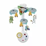Tiny Love Classic Mobile, 2-in-1 Musik Mobile Baby Elektrisch, 0+ Monate, in ein Mobile Babybett für Unterwegs Verwandelbar, Visuelle Stimulation, Wächst mit Baby mit, 20 Minuten Musik, Born To Party