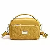 JIANLINST Damen Handy Umhängetasche Klein Handytasch Crossbody Schultertasche Mini-Tasche Multifunktionale Handytasche Gelb