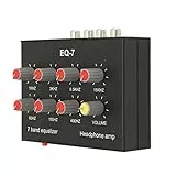 Fockety 7-Band-Grafik-Equalizer, Zweikanal-Auto-Audio-Equalizer mit -Ausgang und 3,5-mm-Eingang, 12 DB Einstellbarer Auto-Equalizer für