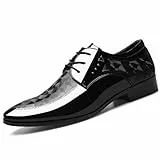 Rimhold Herren formelle Schuhe Business Oxford Schuhe Lackleder Schnürschuhe Klassische Brock Hochzeit Schuhe Schwarz 43eu