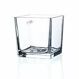 Sandra Rich Teelichthalter Windlicht Cube quadratisch H. 12cm 12x12cm Glas