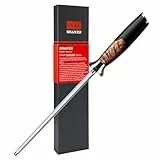 SHAN ZU Wetzstahl, 20 cm Langer Schleifstab, Professional Messerschärfer Stab Geeignet für Viele Arten Von Messern Stahl Schleifer Stab mit Ergonomischer Ahornholzgriff Geschenkbox