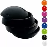 Spirella Kosmetikorganizer Bowl Beauty Aufbewahrungsbox für Make Up und Schmuck mit 3 Fächern 16x14cm Schwarz