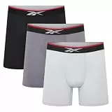 Reebok Glynn Boxershorts für Herren | 3er-Pack Sport-Trunks, atmungsaktive und dehnbare Herrenunterwäsche | Multipack Boxershorts, Schwarz/Grau/Anthrazit