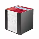 Herlitz 1600360 Zettelkasten 9x9x9cm schwarz 700 Blatt weiß gefüllt