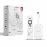 Thomson Go Cast 152 Streaming Dongle, 4K UHD Google TV Stick mit Google Assistant, Google Cast, Dolby Atmos, Dolby Digital+, HDR10, 2GB RAM, 32GB Speicher, Kompakt und Tragbar – Weiß
