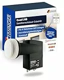SCHWAIGER Quad LNB digital I Low Noise Blockconverter für 4 Teilnehmer I witterungsbeständig & robust für störungsfreien SAT-Empfang I ohne Multischalter betreibbar & geeignet für Multifeedanlagen