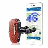 Winnes GPS-Tracker mit SOS-Taste, 4G, globales Fahrrad-Rücklicht-Tracking-Gerät, genaue Ortung, mehrere Sicherheitsalarme, wiederaufladbarer 1800-mAh-Akku, App mit iOS- und Android-Smartphones