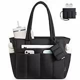LOVEVOOK Shopper Tasche Damen Handtasche Groß, Leicht Arbeitstasche Puffer Tote Bag mit Vielen Fächern, 17,3 Zoll Laptoptasche Schultasche Lehrertasche, Schultertasche für Arbeit Büro Uni Reise
