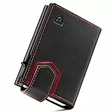 LORZOR Kartenetui mit Magnetischer Verschluss, Slim Wallet mit Münzfach, Geldbörse Herren RFID Schutz, Portmonee Herren Portemonnaie für 10 Karten, Smart Wallet, Geldbeutel