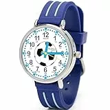 Kiddus Lernuhr für Kinder, Analoge Armbanduhr für Jungen und Mädchen ab 5 Jahren, 3ATM und 5ATM, Erste Uhr mit Stunden und Minuten, Lernspielzeug Geschenk für Kinder
