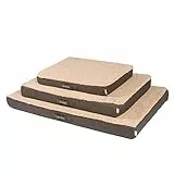 JAMAXX Orthopädische Hunde-Matratze Gelenkschonender Memory Visco Schaum Waschbar Abnehmbarer Bezug aus Lammfell und Oxford Gewebe Wasserabweisend Hundebett PDB1012 (L) 120x73 dunkel-beige