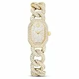 Swarovski Dextera Kettenuhr Swiss Made, Kristallarmband, goldfarben, goldfarbenes Finish, 5668854, Gold, gold, Luxuriös