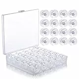 50 Stück Kunststoff Nähmaschine Spulen,Spulen Nähmaschinenspulen Nähmaschine Spulen Mit Transparent Spulenbox Für Brother,Janome,W6,Babylock,Kenmore,Singer（2 Schachteln mit einzelnen Nähspulen）