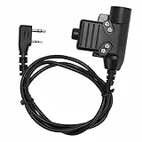 U94 PTT-Adapter, U94 PTT-Kabelstecker-Adapter U94 PTT-Adapterkabel für Baofeng Two Way Radio Walkie Talkies