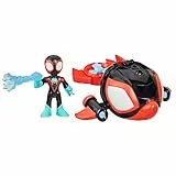 Marvel Spidey und Seine Super-Freunde – Water-Webs Spielzeug mit 7,6 cm Miles „Spin“ Morales Figur & Delfin-U-Boot – Farbwechsel-Augen – Netz-Accessoire – Disney Jr.