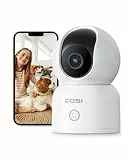 ZOSI 1080P WLAN Überwachungskamera Innen, 360° Schwenkbar IP Kamera Indoor mit EIN-Touch-Call für Haustier, Hunde, Baby, KI-Personenerkennung, C518