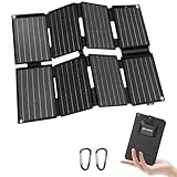 ELECAENTA 25W ETFE Tragbar Solar Ladegerät, Taschenformat Mini Faltbares Solarpanel mit USB-A & USB-C, IP68 Wasserdichtes für Outdoor, Camping, Wandern, Kompatibel mit Handy, Tablets, Powerbank usw.